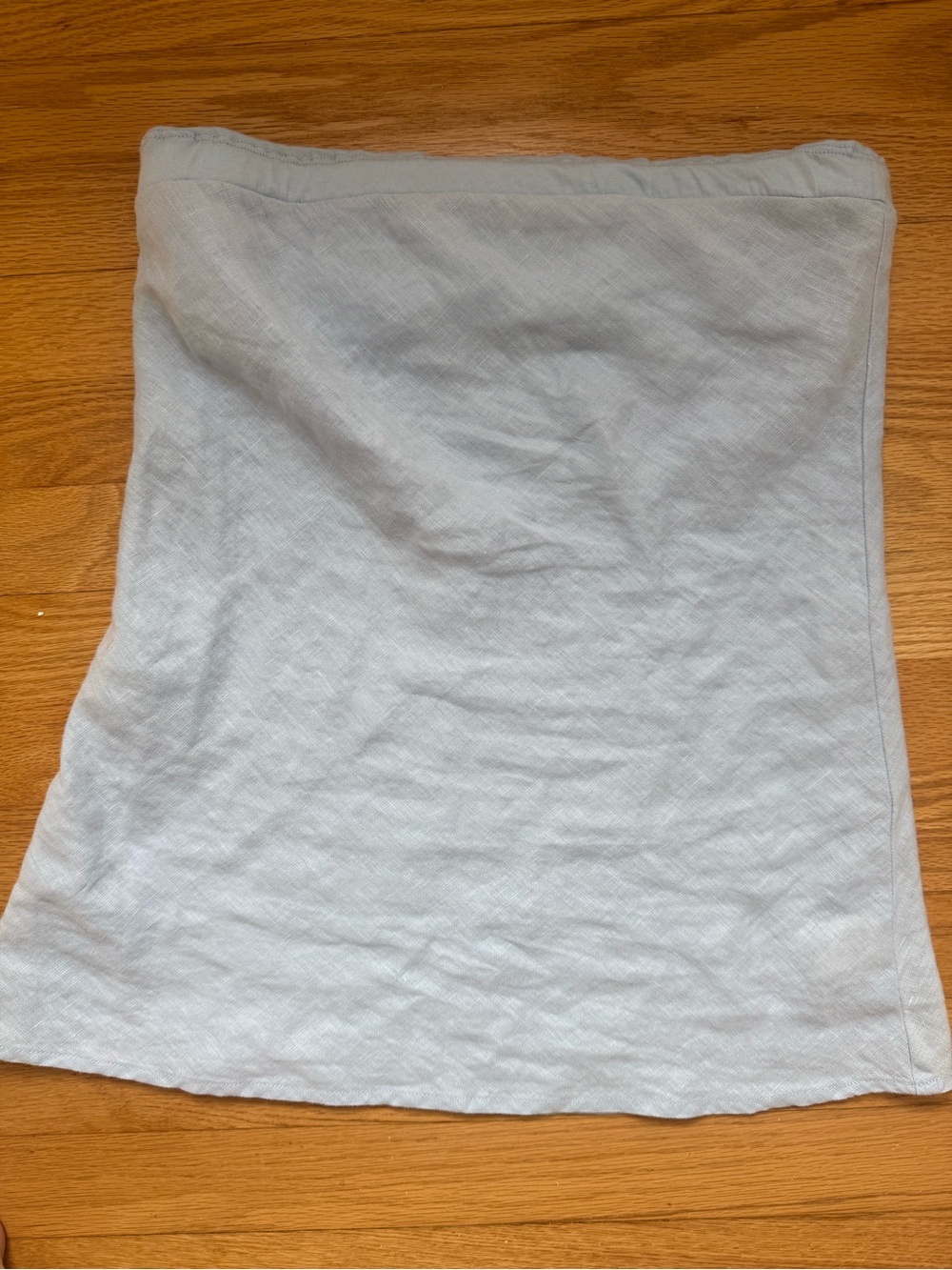 DONNI Light Blue Linen Strapless Tube Top size Medium M NWOT - Picture 4 of 6
